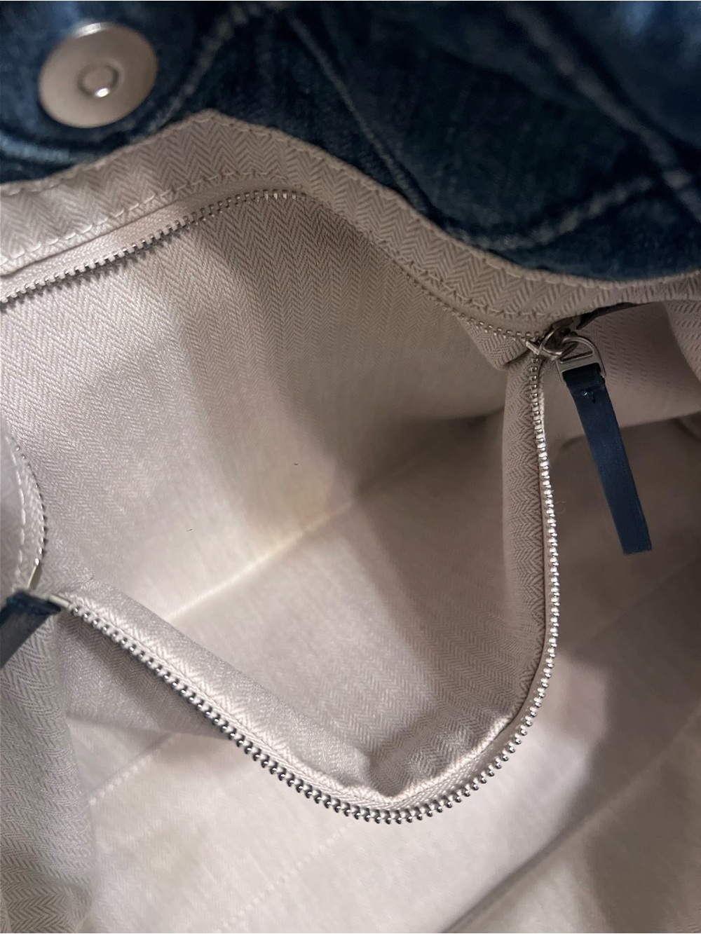 Tory Burch Fleming Denim Hobo Shoulder Bag - Picture 10 of 12